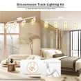 thumbnail image 3 of Track Lighting, LED Track Light Fixtures Ceiling Kitchen, 30" 4 Way Ceiling Lights with Clear Glass Shade, Wall Light Fixture with Rotatable Head, Wh, 3 of 9