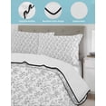 thumbnail image 4 of Quilts Twin XL Size, Gray Spring Floral Soft Comforter Bedding Set for Bed, Summer Botanical Watercolor Lightweight Quilted Bedspread with Pillow Cover(2 Pieces) for All Season, 68x98 Inch, 4 of 6