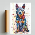 thumbnail image 2 of Australian Cattle Dog Poster Wall Art for Bedroom Living Room Funny Graffiti Dog Picture Cool Dog Decor Wall Art, 2 of 6
