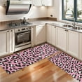 thumbnail image 3 of Kitchen Rugs Sets Of 2,Pink and Black Of Leopard Print Anti Fatigue Kitchen Mat Rugs Non Slip Washable,Decorative Kitchen Floor Mats for Kitchen,Sink,Laundry,17"X47", 3 of 5