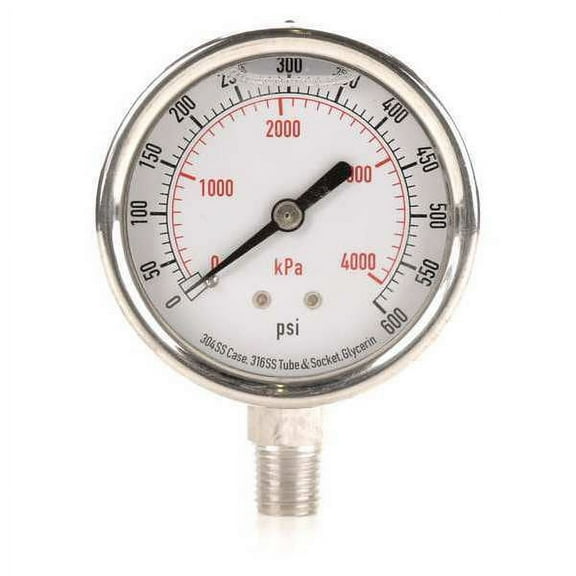 Manufacturer Varies Pressure Gauge,Liquid Filled,2-1/2 In 4CFH9