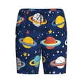 thumbnail image 7 of JUNZAN Planets and Stars Pattern Sleep Pajama Shorts for Men,Men's Pajama Bottoms,Sleepwear,Pj Shorts, 7 of 7