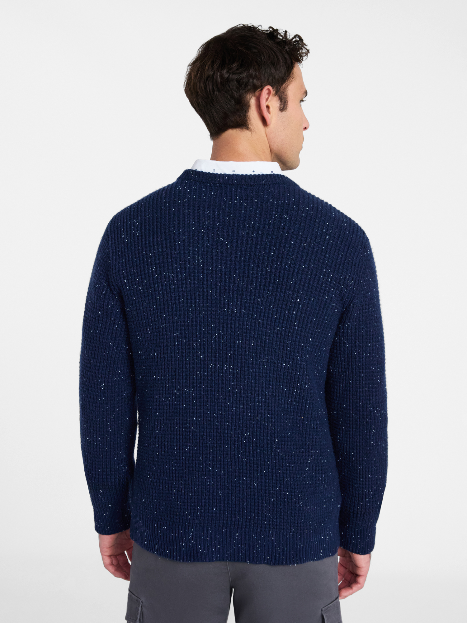 George Men's and Big Men's Waffle Crewneck Sweater with Long Sleeves, Sizes S-3XL