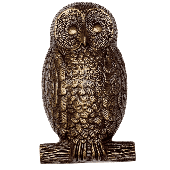 Antique Style Owl Door Knocker – Cast Iron Decorative Front Door Pull Handle, Vintage Garden Entrance Knocker, House Door Hardware, Rustic Owl Design