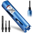 thumbnail image 1 of DaduoRi 2 1/2" Dry Core Drill Bit, 5/8"-11 Thread, with 3 Adapters Included: SDS Plus, SDS Max and 1/2" Hex Shank; 9.5" Drill Depth, 2.5 inch Diamond Core Bits for Conc, 1 of 6