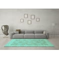 thumbnail image 3 of Ahgly Company Indoor Rectangle Abstract Light Blue Modern Area Rugs, 2' x 3', 3 of 4