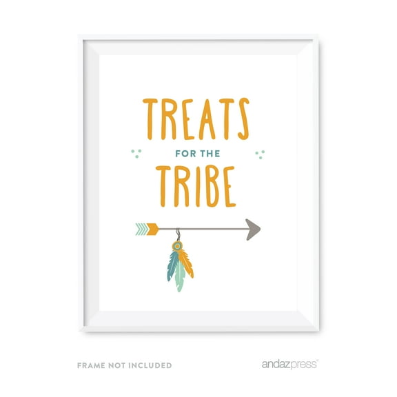 Treats for the Tribe Boho Chic Tribal Birthday Party Signs