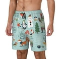 thumbnail image 2 of Fotbe Christmas Winter Animals Men’s Swim Trunks Quick Dry Swim Shorts Board Shorts with Mesh Lining-Medium, 2 of 9