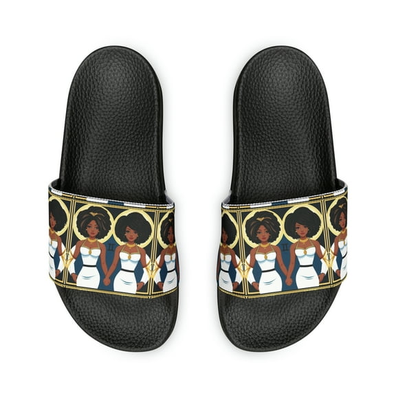 Gemini Zodiac Women's PU Slide Sandals