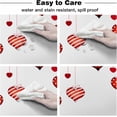 thumbnail image 6 of Red Love Heart Valentines Round Tablecloth 60 Inch - Waterproof Fabric Table Cloth Protector, Eucalyptus Leaves Botanical Tablecloths Washable Table Cover for Kitchen Banquet Party, 6 of 6