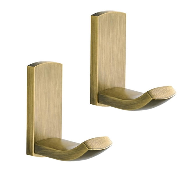 Gancho para toallas de latón antiguo, gancho para pared de baño, gancho para faldón, gancho vintage para campana, paquete de 2