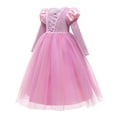 thumbnail image 2 of Rapunzel Princess Long Sleeve Dresses for Girls Halloween Fancy Party Dress, 2 of 6