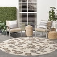 thumbnail image 3 of Nourison Aloha Indoor/Outdoor Beige 7’10” x Round Area Rug (8 Round), 3 of 10