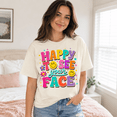 thumbnail image 4 of Happy to See Your Face Comfort Colors Shirt, Cute Smiley Teacher Graphic Tee, Back to School Gift, 4 of 6