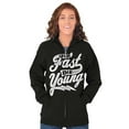 thumbnail image 3 of Live Fast Die Young Novelty Rebel Zip Up Hoodie Men's Women's Brisco Brands X, 3 of 6