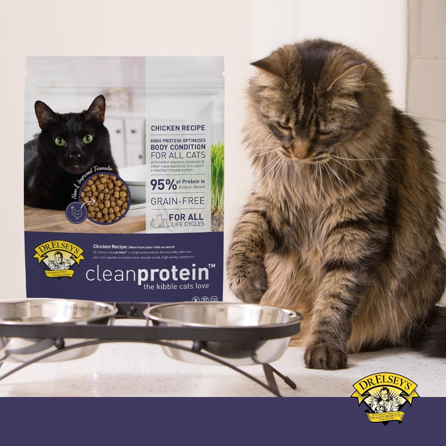 Dr. Elsey's cleanprotein Grain-Free Chicken Flavor Dry Cat Food for All Life Stages, 6.6 lb. Bag