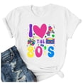 thumbnail image 4 of Trendfront Womens Retro 80s Graphic Tee I Love The 1980s Crewneck Short Sleeve T Shirt Neon Party Casual Summer Tops, 4 of 4