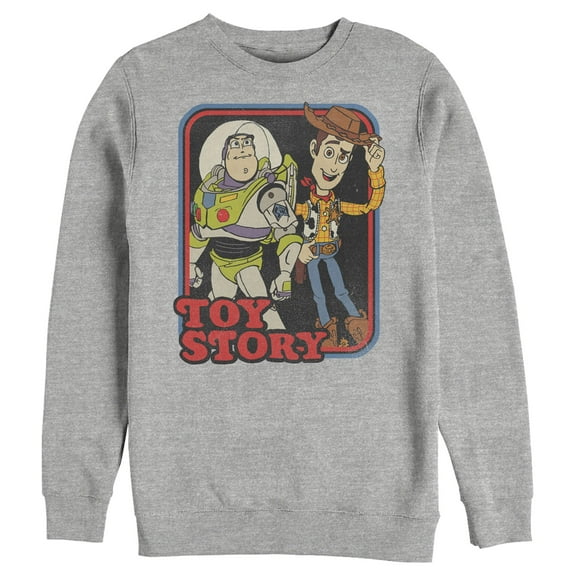 Men's Toy Story Retro Buddy Frame  Sweatshirt Athletic Heather Large