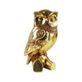 thumbnail image 2 of Estatua de búho dorado, colección de figuras de búhos, adorable adorno único, pequeña escultura de animal para dormitorio, chimenea, estante o repisa., 2 of 8