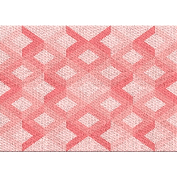 Ahgly Company Machine Washable Indoor Rectangle Transitional Red Area Rugs, 6' x 9'