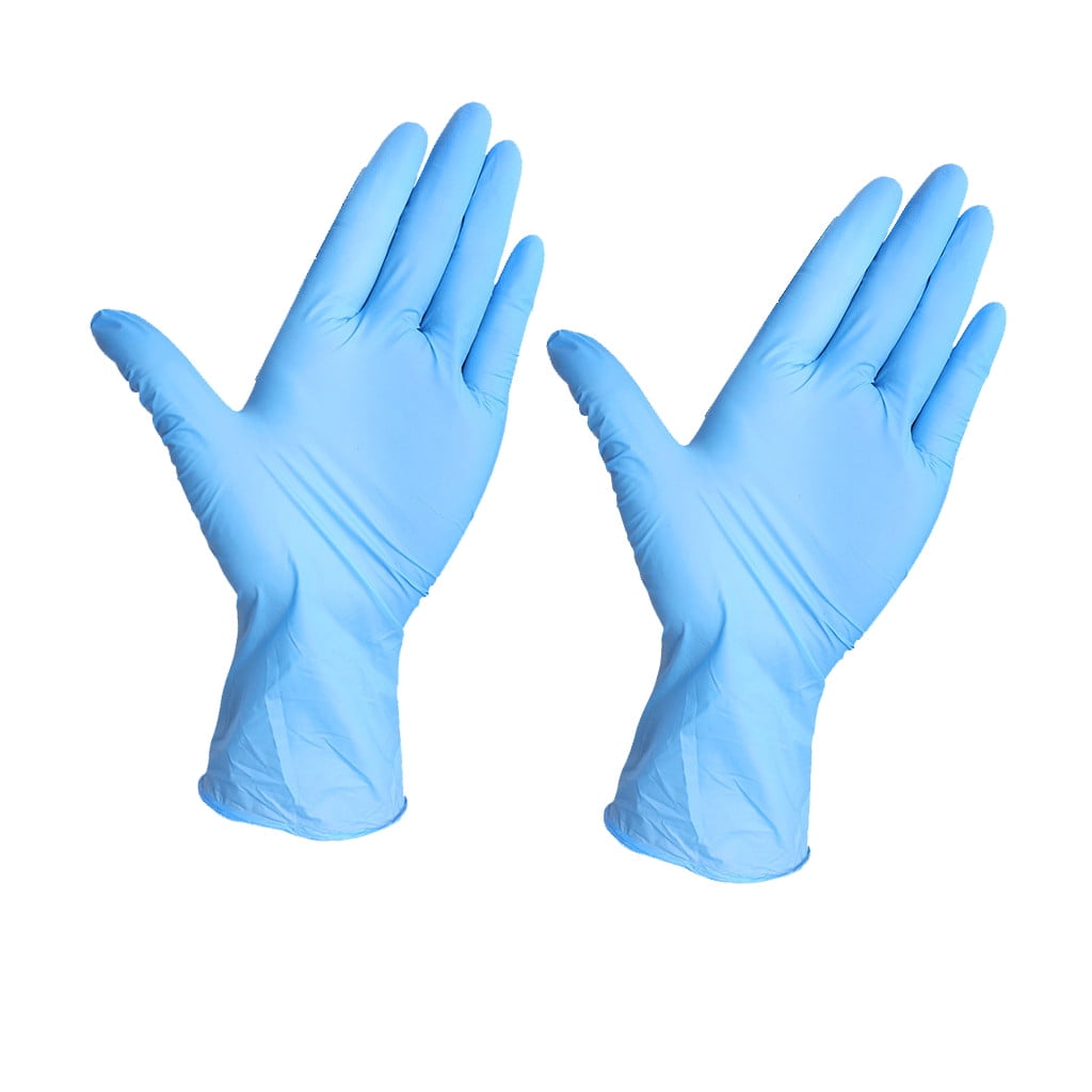 Xinantime 100pcs Rubber Comfortable Disposable Mechanic Nitrile Gloves Exam Gloves