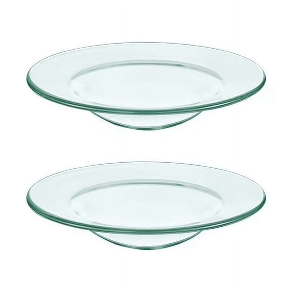 Kilougeis Clearance Sell! Clear Glass Oil Warmer Dishes Replacement Round Wax Warmer Dishes for Aromatherapy Lamp
