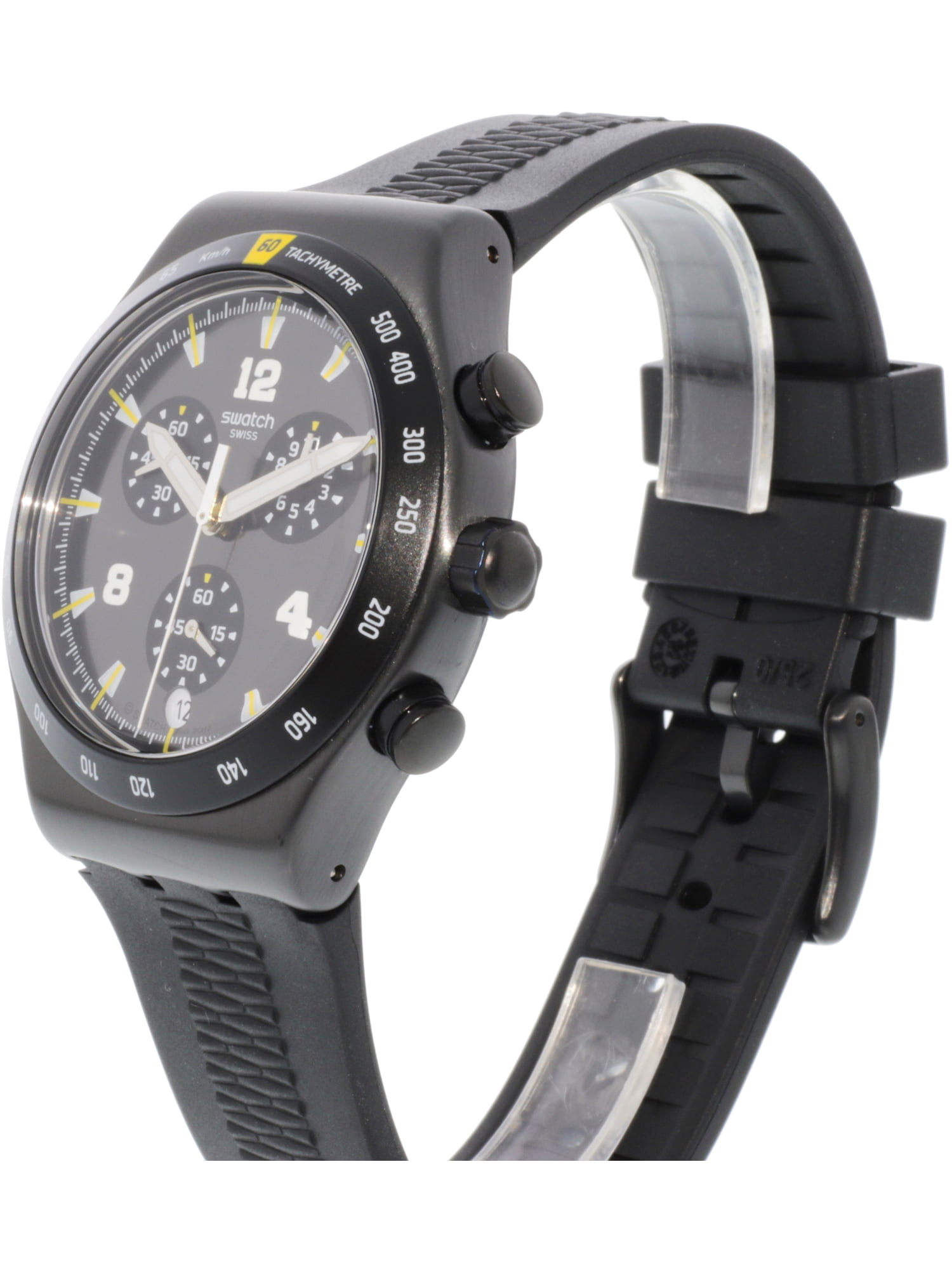 Swatch Men's Chrononero YVB405 Black Rubber Quartz Sport Watch