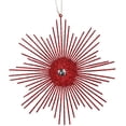thumbnail image 1 of Vickerman M184503 6.5 Po. Flocon de Neige Rouge Pailleté Ornement de Noël 6 par Sac, 1 of 2