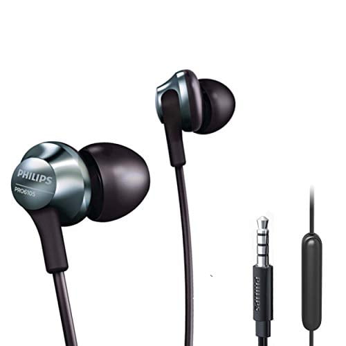 Assorted Colors Philips SHE3855 Upbeat Chromz Wired In-Ear Headphones with Mic