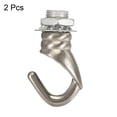thumbnail image 3 of Unique Bargains Alloy Ceiling Hook 23mmx31mm for Ceiling Pendant Light Plate Nickel 2 Pack, 3 of 5