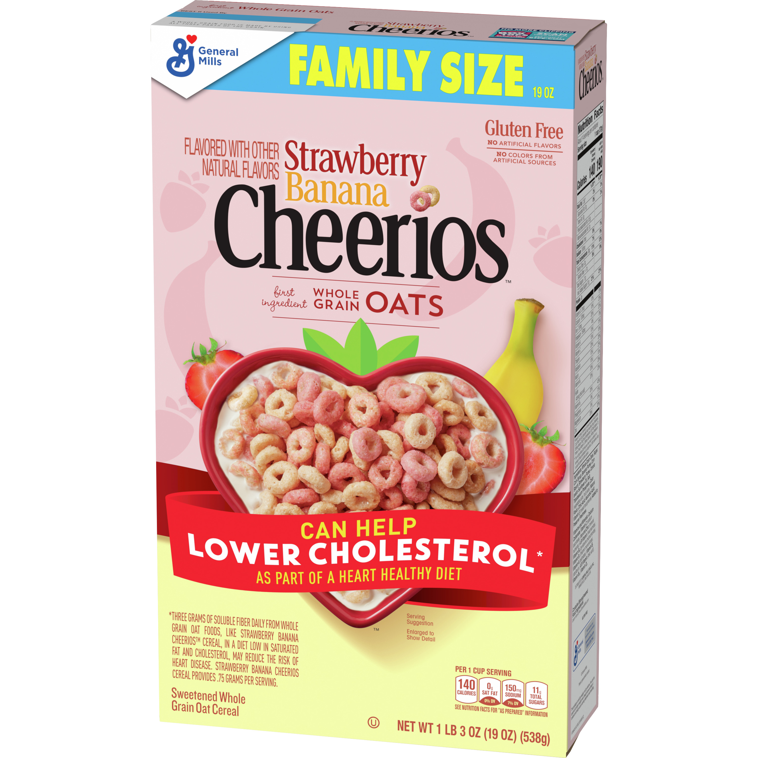Strawberry Banana Cheerios, Heart Healthy Cereal, 19 OZ ...