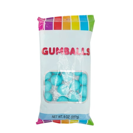Hilco Blue Raspberry Gumballs, 8 oz Regular Size, Chewing Gum