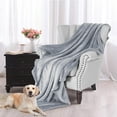 thumbnail image 5 of Howarmer Large GrayThrow Blankets, Twin Size Soft Lightweight Flannel Fleece Blanket, 60" x 50", 5 of 7