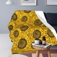 thumbnail image 5 of Yibo for Sunflower Flannel Blanket Decorative Floral Sunflower Flower Soft Throw Blankets for Bed Sofa Couch Chair Decor All Season Gifts, 5 of 7