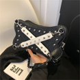 thumbnail image 2 of Diconna Women's Crossbody Bag with Adjustable Shoulder Strap Stylish Face Pattern Rivets Design Shoulder Bag, 2 of 5