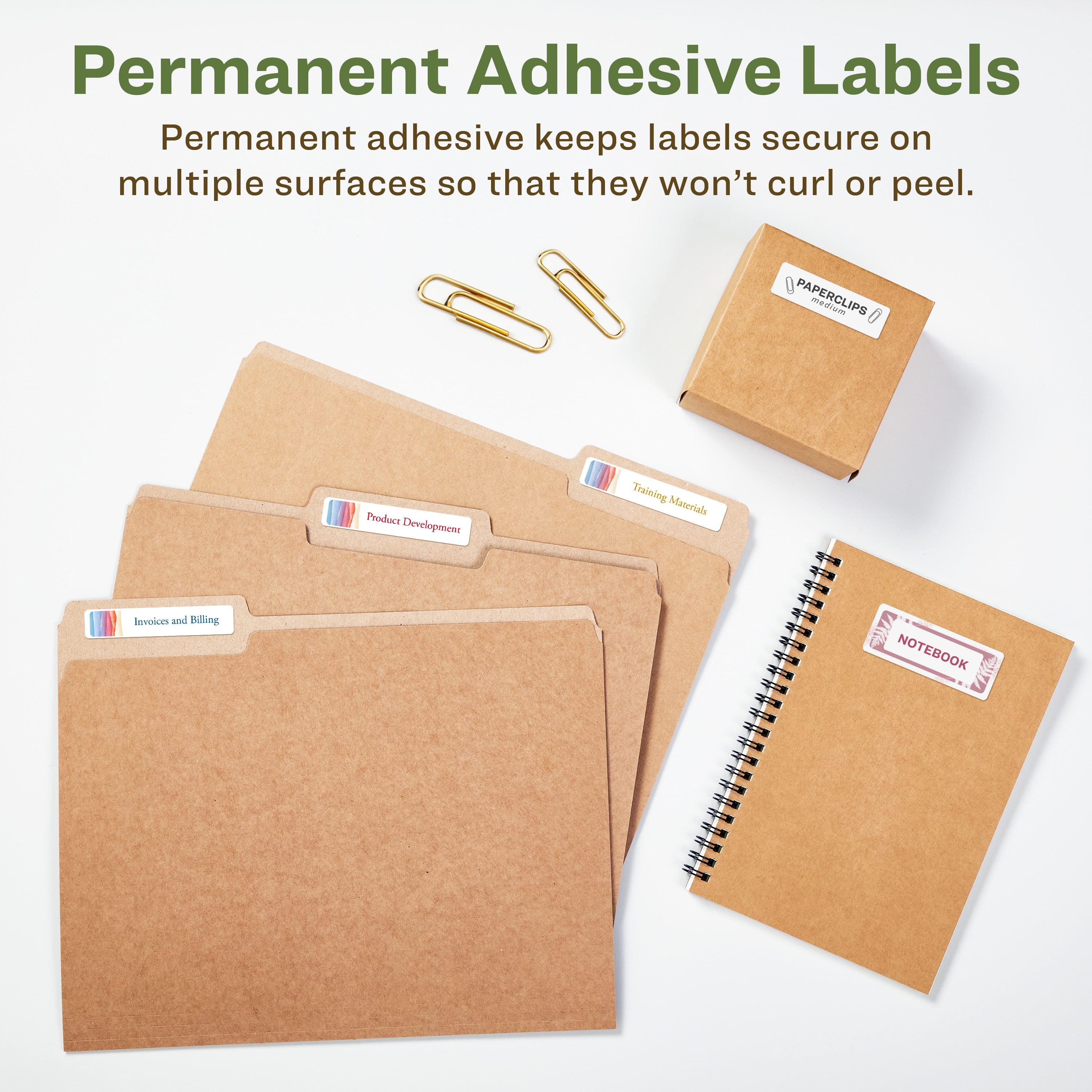 Avery EcoFriendly Folder Labels, 2/3" x 3-7/16", 750ct (48266)