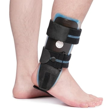 Velpeau Ankle Brace - Stirrup Ankle Splint - Adjustable Rigid Stabilizer for Sprains, Tendonitis, Post-Op Cast Support and Injury Protection for Women and Men (Gel Pads, Large - Right Foot)