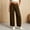 Brown, variant on Bnwani Womens Pants Button Fly Fashion Long Trousers with Pockets Daily Linen‑Blend Cotton Wide-leg Pants Black L