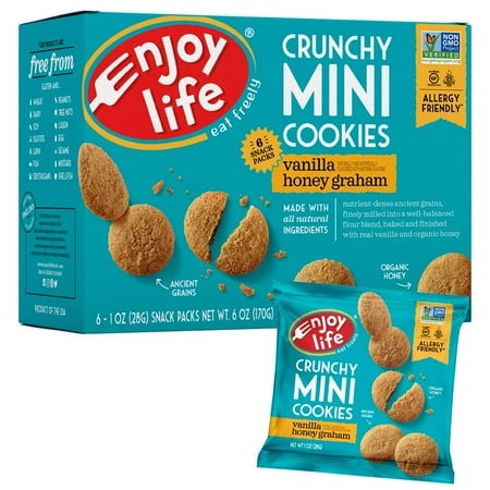 Gluten Free Wheat - Enjoy Life Foods Gluten Free, Allergy Friendly Crunchy Vanilla Honey Graham Mini Cookies