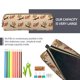 thumbnail image 5 of Easygdp Squirrel nut backgrounds para Estuche de Lápices de Cuero, Estuche de Papelería de Cuero, Estuche de Gran Capacidad con Cremallera, 5 of 7