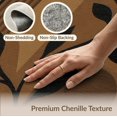 thumbnail image 6 of ODIKA 2'x3' Washable Samll Area Rug Tan Rich Espresso Geometric Botanical Design Elegant Symmetry with Leaf Motifs for Entryway, Kitchen, Laundry Room, Non-Slip, Low Pile, 6 of 7