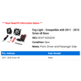 thumbnail image 2 of Fog Light - Compatible with 2011 - 2015 Scion xB Base - JC Whitney, 2 of 2