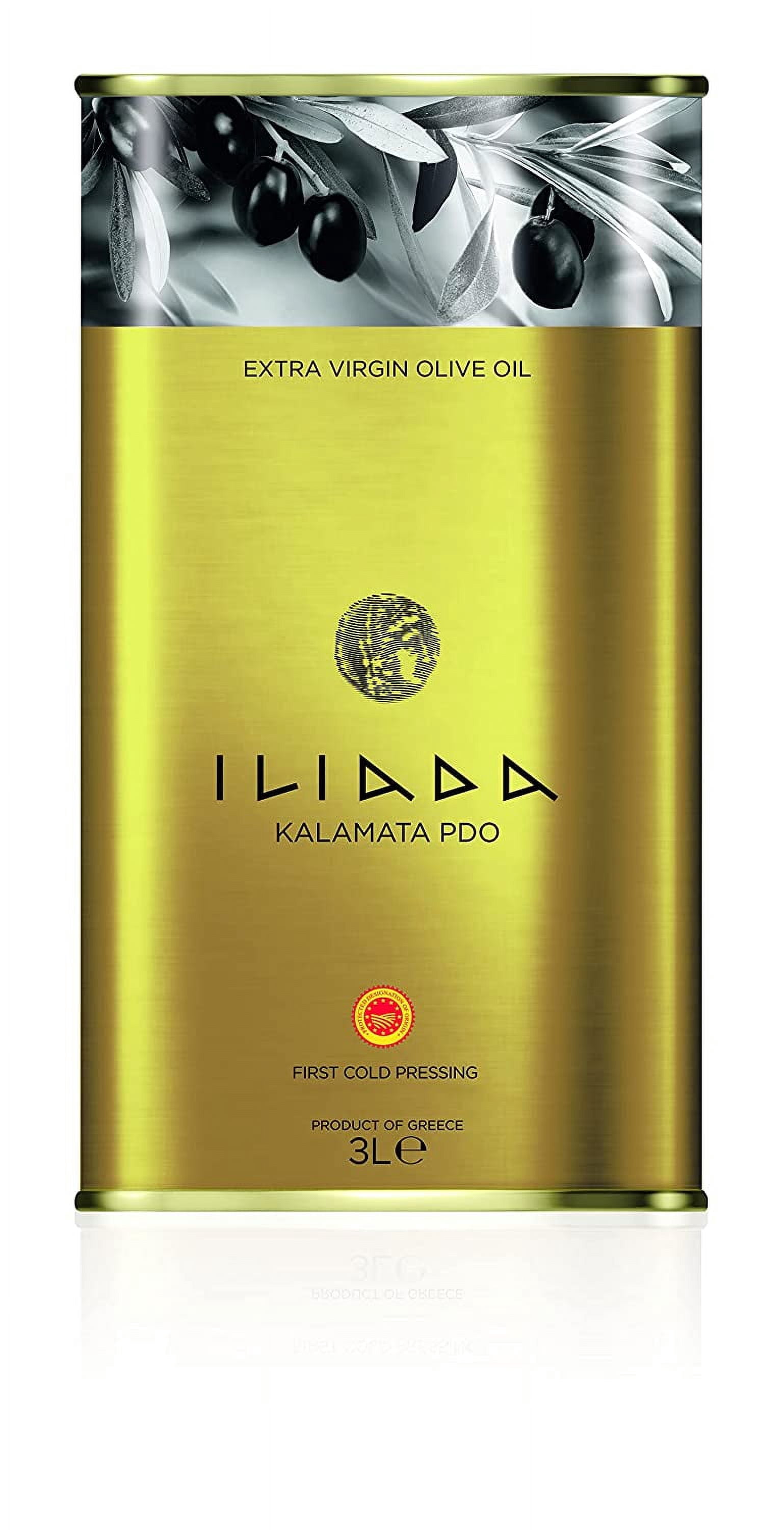Iliada Kalamata PDO Extra Virgin Olive Oil | First Cold Press | Polyphenol Rich from Greece | Single Region 100% Greek | Chef's Favourite | Single Variety Koroneiki, 750 ML