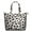 White Leopard Print, variant on White Leopard Print with Footballs Pattern Travel Tote Bags for Women Carry On,Large Weekender Bags for Women Travel,Multi Functional Duffle Bag for Work,Shopping,Sports