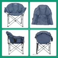 thumbnail image 4 of Lilypelle Oversized XL Camping Chair, Portable Full Padded Saucer Chair, Folding Camping Chair with Cup Holder & Carry Bag, Supports 500 lbs Heavy Duty Lawn Chairs for Camping, Patio, Picnics, 4 of 10