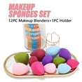 thumbnail image 2 of Set de batidora de esponjas de maquillaje S SUSANN con soporte, 12 unidades, para mujer, 2 of 9