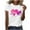 White, variant on Womens Valentines Day T Shirts Short Sleeve Love Heart Printed Tshirts Plus Size Crew Neck Basic Tees (M, White 03)