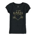 thumbnail image 1 of Aeropostale Girls Je Taime Glitter Camiseta gráfica, Negro, 6 Aeropostale Camiseta gráfica, 1 of 2