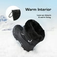 thumbnail image 3 of DREAM PAIRS Kids Boys Girls Waterproof Mid Calf Snow Boots Outdoor Insulated Winter Warm Duck Boots Black/Grey Size 5, 3 of 7