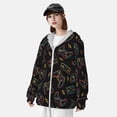 thumbnail image 4 of Pofeuu Colorful Game Controller Print Sun Protection Outdoor Lightweight Full Zip UV Cooling Hoodie Long Sleeve Summer Clothing for Outdoor Hiking-3X-Large, 4 of 5